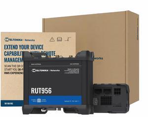 Teltonika RUT956 Industrial Cellular WiFi Router - 4G LTE (CAT 4), 3G, 2G Connectivity - Multiple Interfaces with GNSS Capabilities - Auto WAN Failover, Dual SIM Internet Router (TELRUT956A00A00)