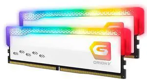 GeIL Orion RGB DDR5 RAM, 32GB (16GBx2) 5200MHz 1.25V,Intel/AMD Compatible, High Speed Desktop Memory, Hardcore Immersive Gaming/Multimedia Content Creation/Quality Live Streaming(White)