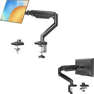 Single Monitor Desk Mount Support Max 32 Inch, 4.4-17.6lbs Screen + Monitor Arm Single for 13-32 inch, 4.4-19.8 lbs Computer Screens