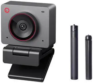 OBSBOT Meet 2 & Tripod Combo, Webcam for PC with 1/2" Sensor, AI Framing & Autofocus, Beauty Mode, Lightweight, Gesture Control, HDR, Dual Microphone, 60 FPS, Web Cam for Streaming, Meeting, Gaming.