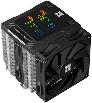 Thermalright Peerless Assassin 120 Digital Black CPU Air Cooler, Digital Screen Top Cover,6 Heatpipes Computer CPU Cooler, for AM4/AM5,Intel LGA1700/1851/1150/1151/1200, PC Cooler-Black