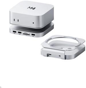 Hagibis Mac Mini M4 Hub & Stand with SSD Enclosure, 3 in 1 USB Type-C Docking Station with M.2 NVMe SSD Case, 10Gbps USB3.2 Gen2, SD4.0, TF4.0, 5V/2A Power Supply for M4 Pro (MC60)