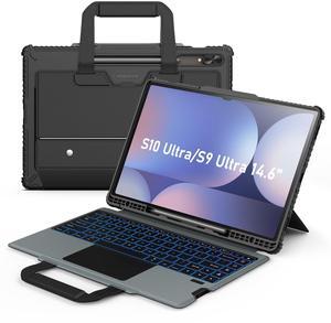 Nillkin for Samsung Galaxy Tab S10 Ultra Detachable Keyboard Case with 7 Backlit, Kickstand, Trackpad, S Pen Holder, S10 Ultra Tablet Case with Keyboard for Tablet S9 Ultra 14.6''