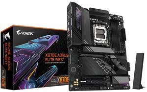 GIGABYTE X870E AORUS Elite WIFI7 AMD AM5 LGA 1718 Motherboard, ATX, DDR5, 4X M.2, PCIe 5.0, USB4, WIFI7, 2.5GbE LAN, EZ-Latch, 5-Year Warranty