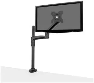 Kanto DM1000 Desktop Arm Monitor Mount for 13" to 27" Monitors | Clamp & Grommet Compatible | Fully Adjustable with Cable Management | Black