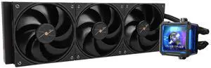 Thermalright FW PRO 360 Black-360mm AIO CPU Liquid Cooler,IPS LCD Screen with 320 * 320 Resolution,for AM4/AM5/Intel LGA1700/1851,'2.73 inch'Magnet-Absorbent LCD Screen for Images -Black