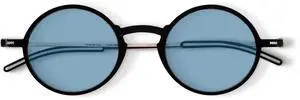 Always With You ThinOptics Blue Light Blocking Reading Glasses for Computers & Screens - Ultra Lightweight and Durable - Round Black 2.5x