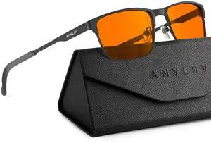 ANYLUV Blue Light Glasses for Men/Women, Lightweight Blue Light Blocking Glasses, Anti-Eye Strain Computer Glasses for Gaming