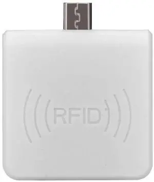 Portable Contactless Smart Card Reader, High Frequency RFID ID Mobile Phone Card Reader with USB Male Interface, 0.2s Fast Card Reading, IC/ID Dual Version, Support PC Phone Tablet (White)
