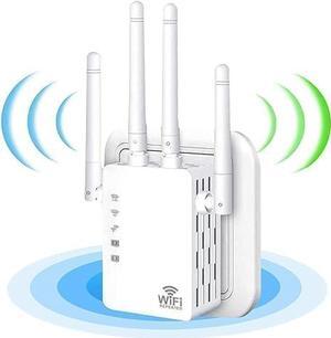 WiFi Extender Signal Booster with Ethernet Port, WiFi Extender with Dual Band 5GHz/2.4GHz, Up to 12880 Sq. ft Coverage, WiFi Range Extender for Home and Outdoors, 1200Mbps WiFi Booster