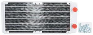 Water Cooling Radiator,240mm Computer Water Cooling White Copper Heat Sink with 12 Pipes,PC Water-Cooled Tube Easy to Install,Suitable for Computer Water Cooling Systems,Beauty Apparatus