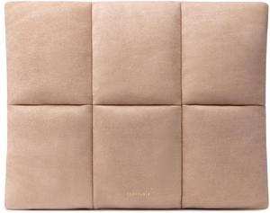 Comfyable Puffy Laptop Sleeve 13 Inch 14 Inch, Quilted Puffer Laptop Carrying Case, Pillow Case Compatible for MacBook Air M3 2024 M2 M1, MacBook Pro M4 Pro/Max, Faux Suede Cover, Beige