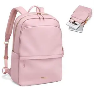 GOLF SUPAGS Women Laptop Backpack Casual Daypack for Work Travel College Backpack Purse Fits 14 Inch Notebook (Pink)