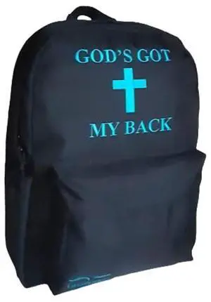 Gracewaters Christian Backpack, Computer Laptop Sleeve, Bottle Side Pockets, Religious Any Religion Gods Got My Back