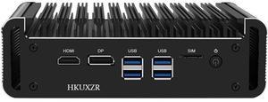 HKUXZR Firewall Appliance Mini PC, Intel Celeron J4125 Quad Core 4xIntel I226 2.5G Ethernet VPN Router PC AES-NI HDMI DP Barebone 8G/16G Ram(DDR4) 128G/256/512G/1TB mSATA (8G RAM 128G)
