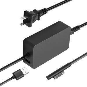 127W 102W AC Charger for Microsoft Surface Pro 10 9 8 7 6 5 4 3 Surface Laptop 7 6 5 4 3 2 1 Surface Book 3 2 1 Surface Laptop Studio 2 1 Surface Go 4 3 2 1 Surface Laptop Go 2 1 Windows Power Supply