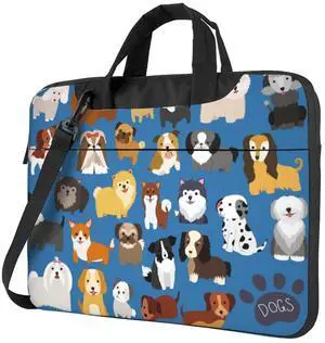 Laptop Bag Laptop Case 15.6 Inch Computer Bags Cute Dogs Puppy Printed Padded Sleeve Cover for Women Men