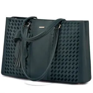 LOVEVOOK Laptop Tote Bag for Women 15.6 Inch Waterproof PU Leather Computer Bags for Business Office Work Briefcase