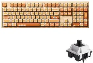 MONSGEEK MG108B Bun Wonderland Mechanical Keyboard Hot-Swappable Multi-Mode Gaming Keyboard with PBT Dye-Sub MOA Profile Keycaps Pre Lubed Piano Switch