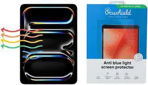 Ocushield Anti Blue Light Tempered Glass Screen Protector for Apple iPad Air 13" (2024) - Blue Light Filter for iPad - Anti Glare - Protect Your Eyes & Improve Sleep