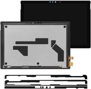 PEHDPVS Replacement for Microsoft Surface Pro 5 1796 for Surface Pro 6 1807 1809 V1.0 6870S-2403A 2736x1824 12.3 inch LCD LED Display Touch Screen Digitizer Assembly LP123WQ1 (with Touch Plate)