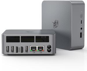 Beelink EQi12 Dual LAN Mini PC, Intel Core 1220P(10C/12T, up to 4.4GHz), 24GB LPDDR5 5200MHz 500GB PCIe4.0 SSD, Mini Desktop Computer Support WiFi 6/ BT5.2/ Dual HDMI/Bulit-in 85W Power Supply