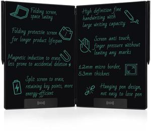 LCD Writing Tablet for Adults: 14.3 Inch Fold Full Screen Drawing Tablet Reusable Erasable Digital Notepad for Gift Birthday
