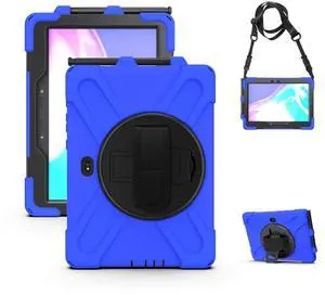 Rantice Case for Samsung Galaxy Tab Active5 PRO / Active4PRO / Active PRO 10.1, Shockproof Drop Protection Case with 360 Stand, Hand Strap & Shoulder Strap for SM-X350/X356B/T540/T547/T630/T638(Blue)