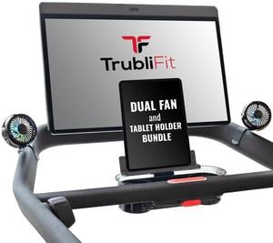 Dual Fan and iPad Holder Bundle for The Peloton Tread - Tablet Mount and Custom Fan for Peloton Treadmill - Accessories Set for The Peloton Tread