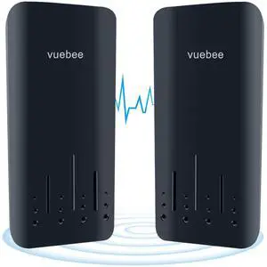 Vuebee Wireless Bridge, Point to Point Outdoor, Plug and Play WiFi Bridge, 1KM Long Range Extender, 5dBi Antenna, 24V POE Adapter, 2 RJ45 LAN Port (Black)