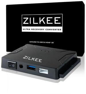 ZILKEE Ultra Recovery Converter The Ultimate Hard Drive Reader & IDE to USB Adapter | 6TB Capacity, USB 3.0, SATA to USB Adapter for IDE to SATA, IDE to USB & Hard Drive Recovery | USB 2.0 Compatible