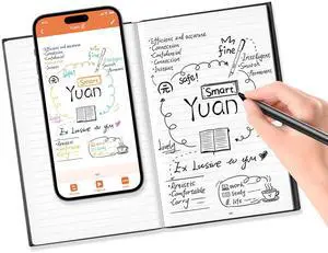 Yuan Smart Writing Set, Smart Notebook + Smart Pen, Digital Notebook, Real-time Sync for Digitizing, Storing APP you can add labels and share