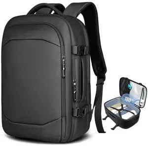 hk Travel Backpack for Men Women, Carry on Flight Approved Luggage Backpack, Personal Item Travel Bag Waterproof 16 Inch Laptop Backpacks for Weekender Business Trip College