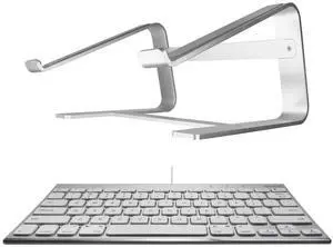 Macally Wired Mac Keyboard and an Aluminum Ergonomic Laptop Stand, Sleek Apple Accessories Add to Your Workplace