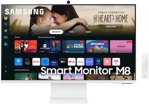 SAMSUNG 32-Inch M8 (M80D) Series 4K UHD Smart Monitor with Streaming TV, Speakers, HDR10+, AI Upscaling, USB-C, Ergonomic Stand, SlimFit Camera, Gaming Hub, LS32DM801UNXZA, 2024