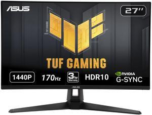 ASUS TUF Gaming 27" 2K HDR Monitor (VG27AQ1A) - QHD (2560 x 1440), IPS, 170Hz (Supports 144Hz), 1ms, Extreme Low Motion Blur, Speaker, G-SYNC Compatible, VESA Mountable, DisplayPort, HDMI,BLACK