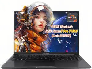 ASUS VivoBook 16 WUXGA FHD+ Slim AI 2024 Laptop, AMD Ryzen 7 Pro 7730U, Wi-Fi 6E, Backlit KB, Fingerprint, 720p Webcam, Alexa, Win11 Home, w/Mousepad (16GB RAM | 1TB SSD Mousepad)