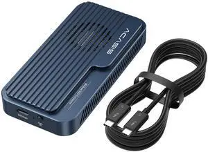 ACASIS 80Gbps M.2 NVMe SSD Enclosure Bundle with [Intel Certified] 80Gbps Thunderbolt 5 Cable 3.3FT, Compatible with Thunderbolt5/USB4 V2.0, Back Compatible with Thunderbolt4/3/USB4 V1.0, USB3.2/3.1/3