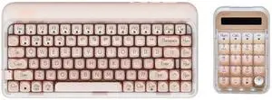 LOFREE DOT Foundation Mechanical Keyboard with Tri-Mode Wireless Numpad, 75% Rechargeable Hot-swappable Keyboards with 3 Types Connection for Windows, Mac OS/Pink GATERON Baby Racoon Switches