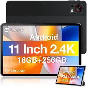 DOOGEE T30S Android Tablet, 2.4K 11 Inch Tablet Android Tablets with Octa Core Processor, 16GB RAM 256GB ROM, 8580mAh, Dual 13MP Camera, 4 Speakers, 5G WiFi+4G LTE, BT5.0, GPS, Black
