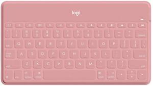 Logitech Keys-to-Go Super-Slim and Super-Light Bluetooth Keyboard for iPhone, iPad, Mac and Apple TV, Including iPad Air 5th Gen (2022) - Blush Pink