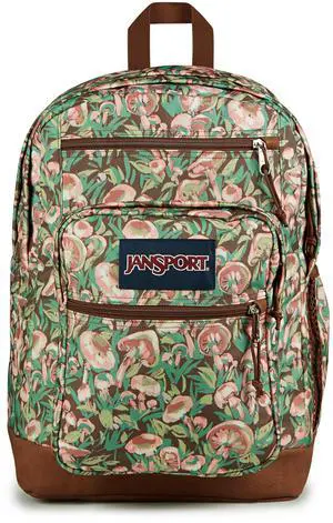 JanSport Cool Backpack with 15-inch Laptop Sleeve, Large Computer Bag Rucksack with 2 Compartments, Ergonomic Straps, Painterly Mushrooms
