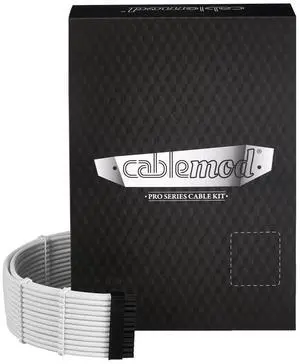 CableMod C-Series Pro ModMesh Sleeved 12V-2x6 12VHPWR Dual StealthSense Cable Kit for Corsair Type 4 RM Black Label/RMi/RMX (White)