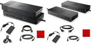 Dell Thunderbolt Dock Bundle - WD22TB4 & WD19TB Docking Stations with 180W AC Adapters, HDMI & DisplayPort Cables, USB-C Support - Dual Monitor Ready for Laptop & Computer - 1 Year Warranty (New & Ren