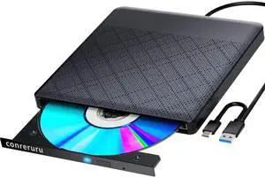 External Compatible with Bluray Drives Read/Write Portable Compatible with Blu ray Burner USB 3.0 Type-C/Windows 7-11 Mac OS Laptop Compatible with Read BD DVD CD for pc best dvd drive(black)