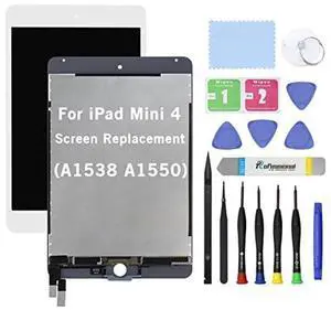 HOYRTDE 7.9" New Screen Replacement for iPad Mini 4 A1538 A1550 LCD Display Glass Touch Digitizer Premium Kit with Tools - White