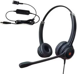 IPD IPH-255 USB Headset with Noise Cancelling Microphone for Office and Call cengter- Compatible with Skype, Microsoft Teams, Cisco Jabber, Avaya One-X and Other Soft Phones