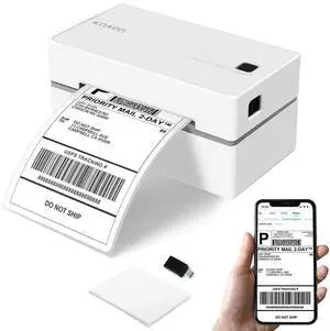 KNAON Bluetooth Thermal Shipping Label Printer, 4x6 Wireless Thermal Address Label Printer for Small Bussiness, Compatible with iPhone,Android,Windows,Mac,Chromebook -Works with eBay Shopify USPS&More