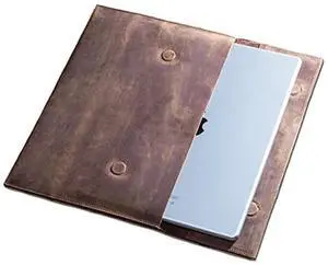 Genuine Leather iPad Sleeve 12.9, Handmade Tablet Sleeves w/Magnetic Button for iPad Pro 12.9" / New iPad Air / 11 inch iPad Pro, Best Gift for Men