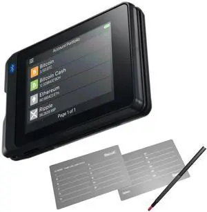 SecuX W20C Plus Crypto Wallet w/Aluminum Seed Phrase Plates, Bluetooth, Type-C Port, Touchscreen; Manage Bitcoin, Ethereum, NFTs, and Tokens securely with Military-Grade Protection.